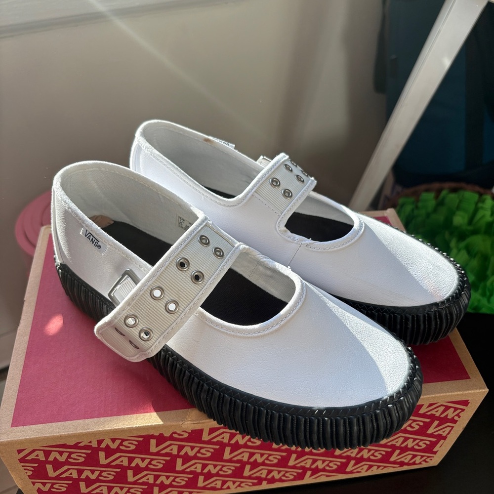 Vans Mary Jane Creeper Shoes in White